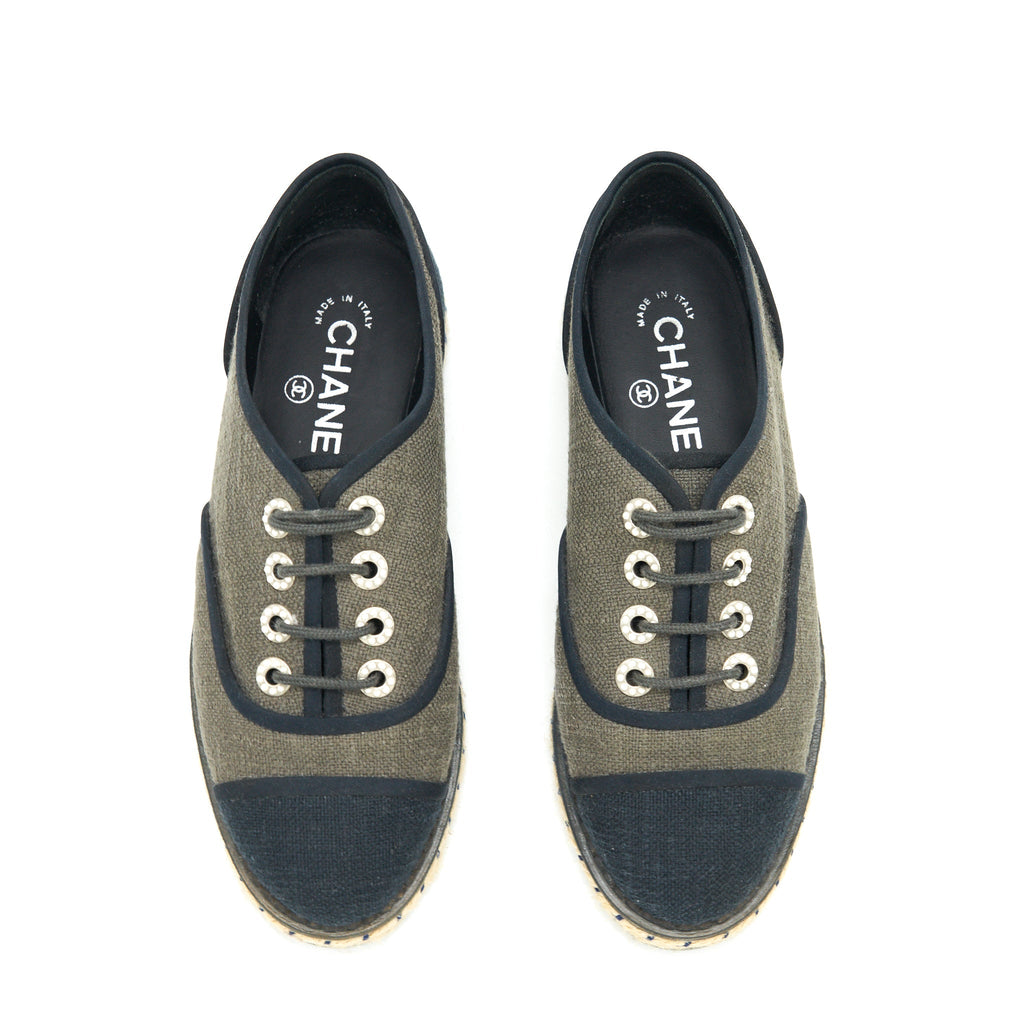 Chanel Size 36 Lace Up Shoes Fabric