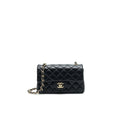 Chanel Mini Rectangular Flap Bag Black L LAMBSKIN