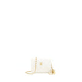 Chanel 21b Pearl crush mini flap bag with chain/belt bag white
