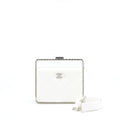Chanel Quilted Clutch Lambskin White