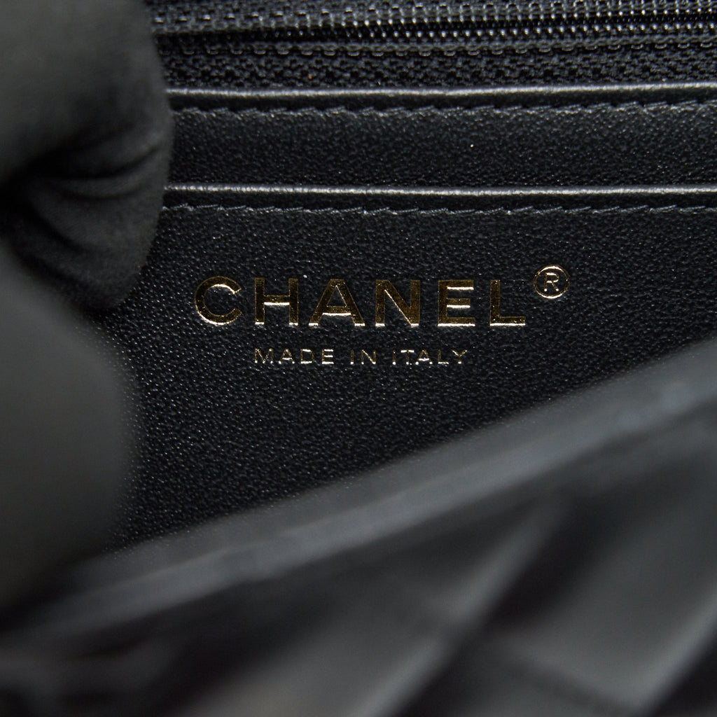 Chanel Mini Rectangular Flap Bag Black L LAMBSKIN