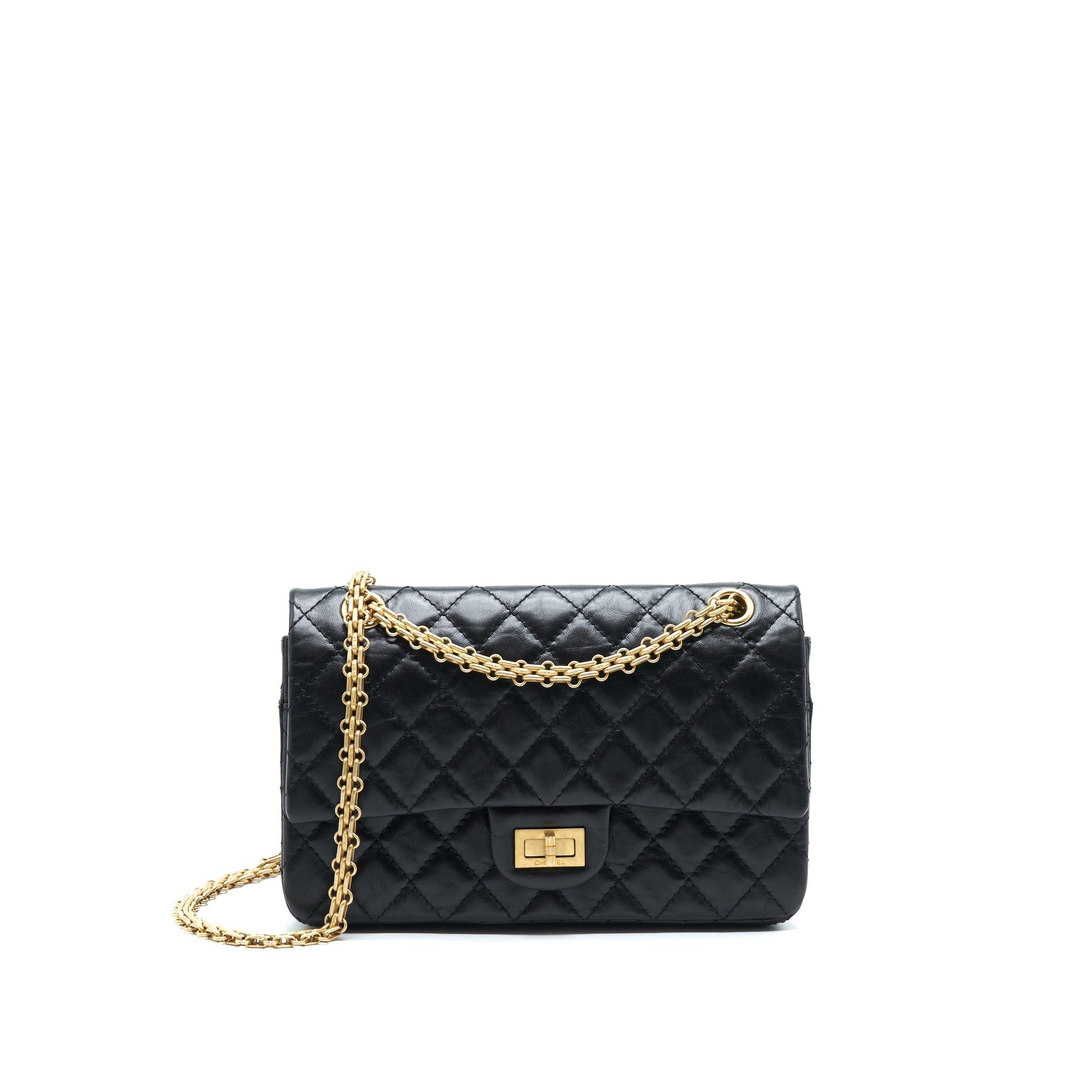 Chanel Small Reissue 2.55 Flap Bag Black Brushed