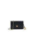 Chanel 22C Pearl Crush Wallet On Chain Black