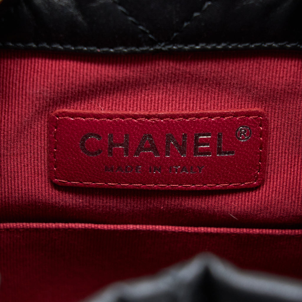 Chanel Small Gabrielle Backpack Aged Calfskin Black Multicolor Hardware (Microchip)