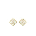 Chanel 22S Quilted CC Logo Earring Light Gold Tone