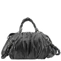 GUCCI Galaxy Medium Leather Top Handle Shoulder Bag Black 228838