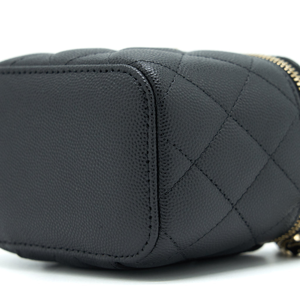 Chanel Mini Vanity Caviar In Black L