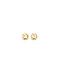 Chanel Round CC Logo Earrings Pearl/Crystal Light Gold Tone