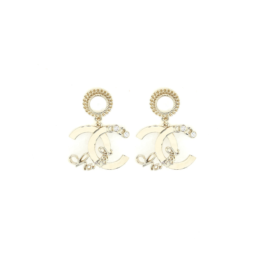 Chanel 22P Pearl Drop And Crystal Earring L