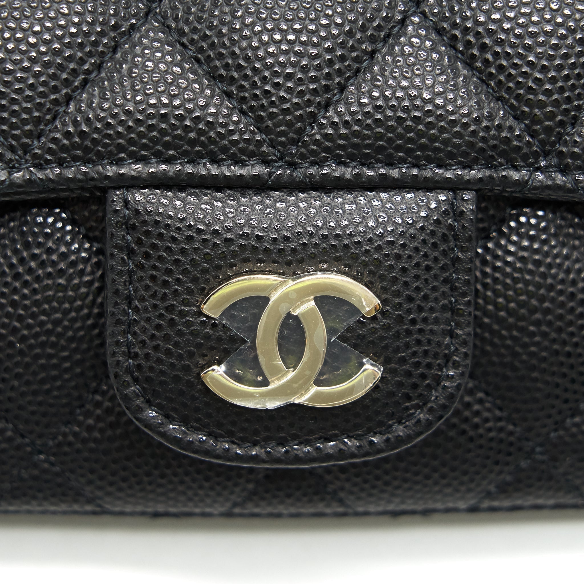 Chanel Glasses Case With Classic Chain Black L