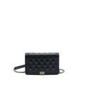 Chanel Boy Wallet On Chain Caviar Black Ruthenium Hardware
