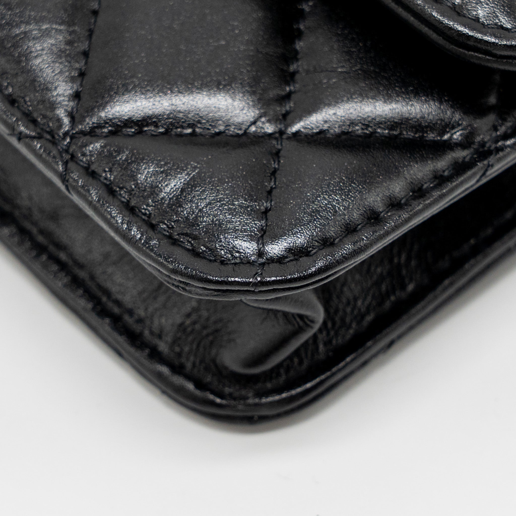 Chanel Maxi Pearl Clutch with Chain Lambskin Black