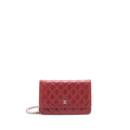 Chanel Classic Wallet On Chain Lambskin Dark Red