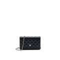 Chanel Caviar Classic Wallet on Chain black Caviar