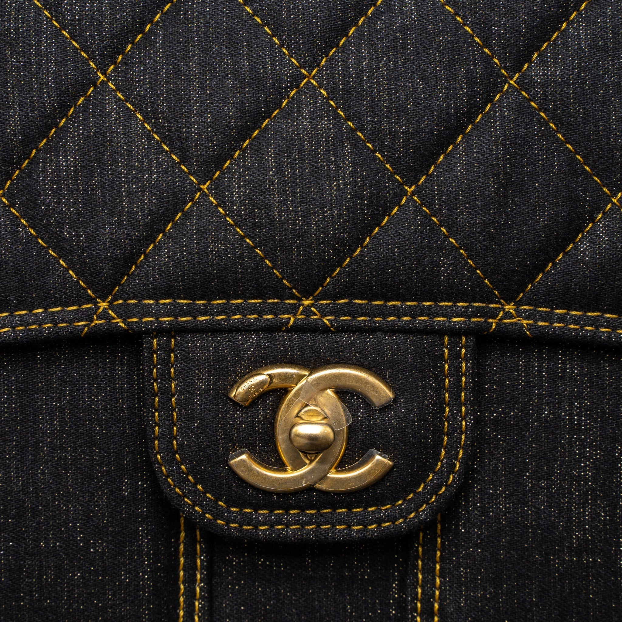 Chanel 23S Flap Backpack Denim Dark Blue Brushed  (Microchip)