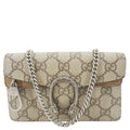 GUCCI Dionysus Super Mini GG Supreme Canvas Crossbody Bag Taupe 476432