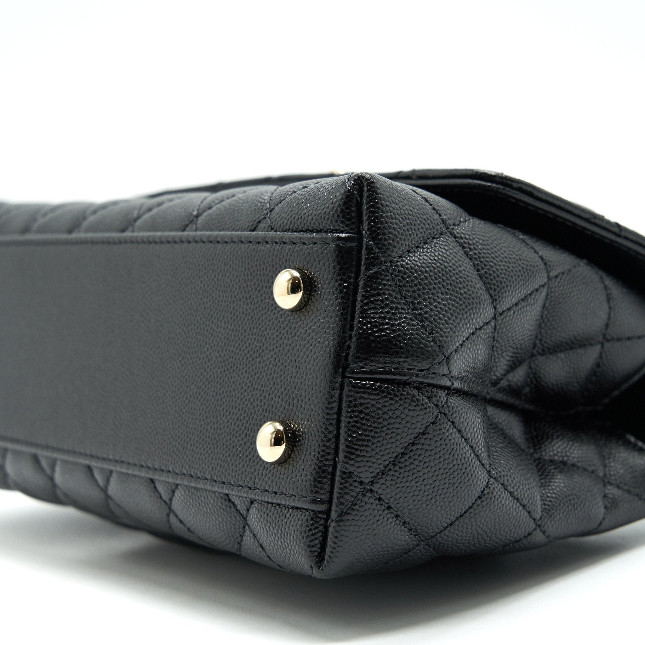 Chanel Small Coco Handle 24cm Caviar Black  ( Microchip)