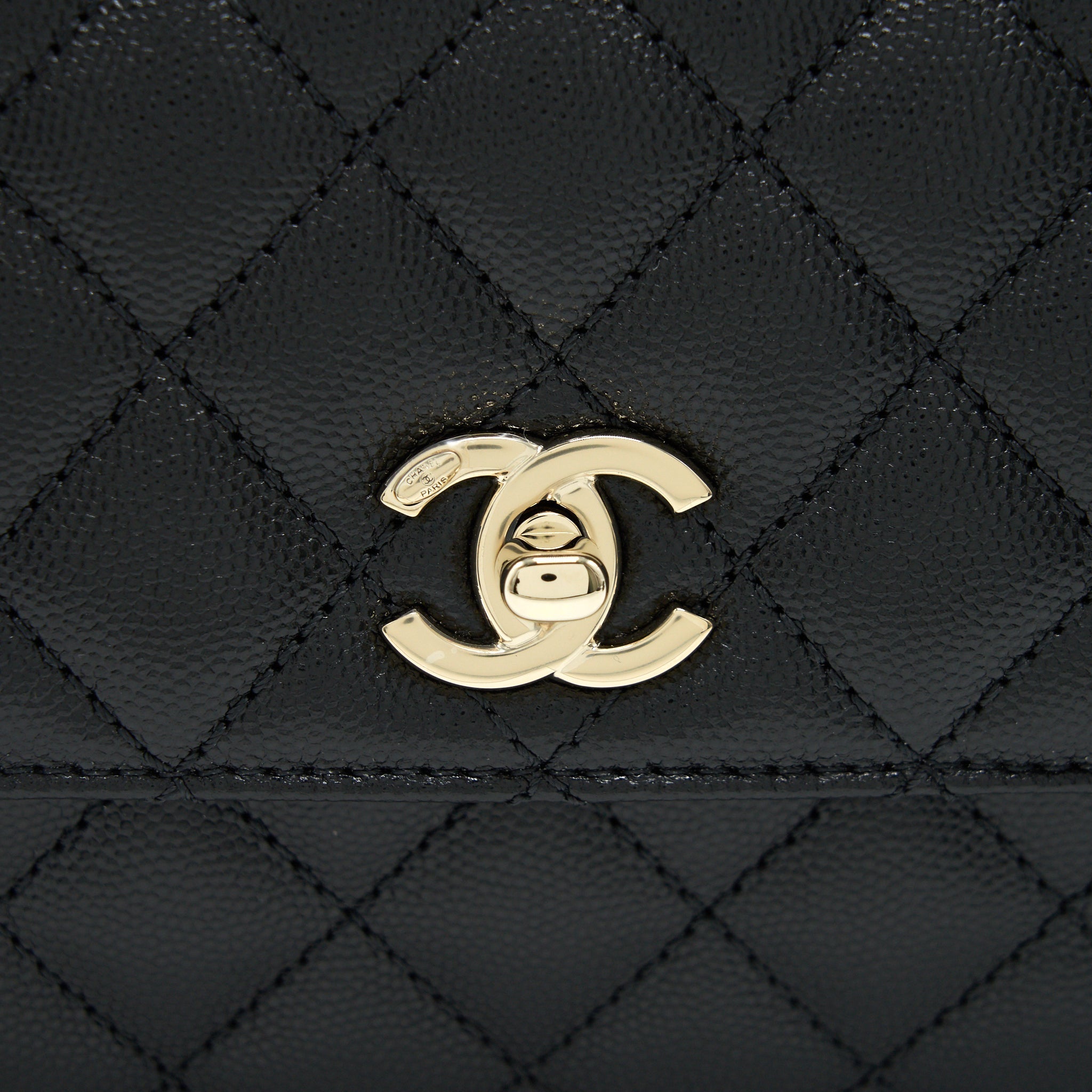 Chanel 21K Small (old mini) 24cm Cocohandle Black Caviar L
