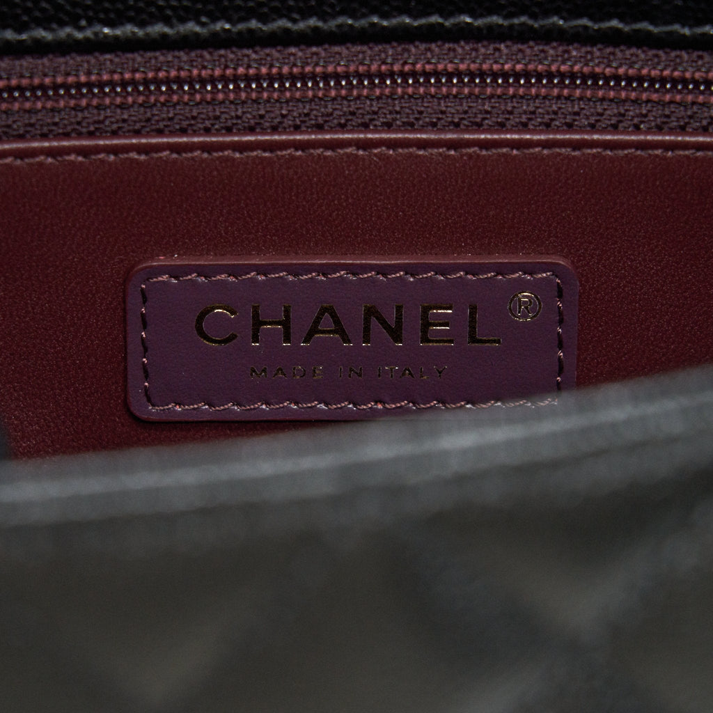 Chanel 21K Small Coco Handle 24cm Caviar Black L