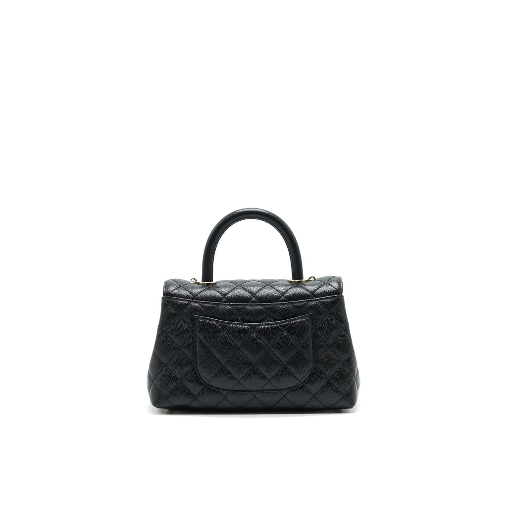 Chanel Small Coco Handle 24cm Caviar Black  ( Microchip)