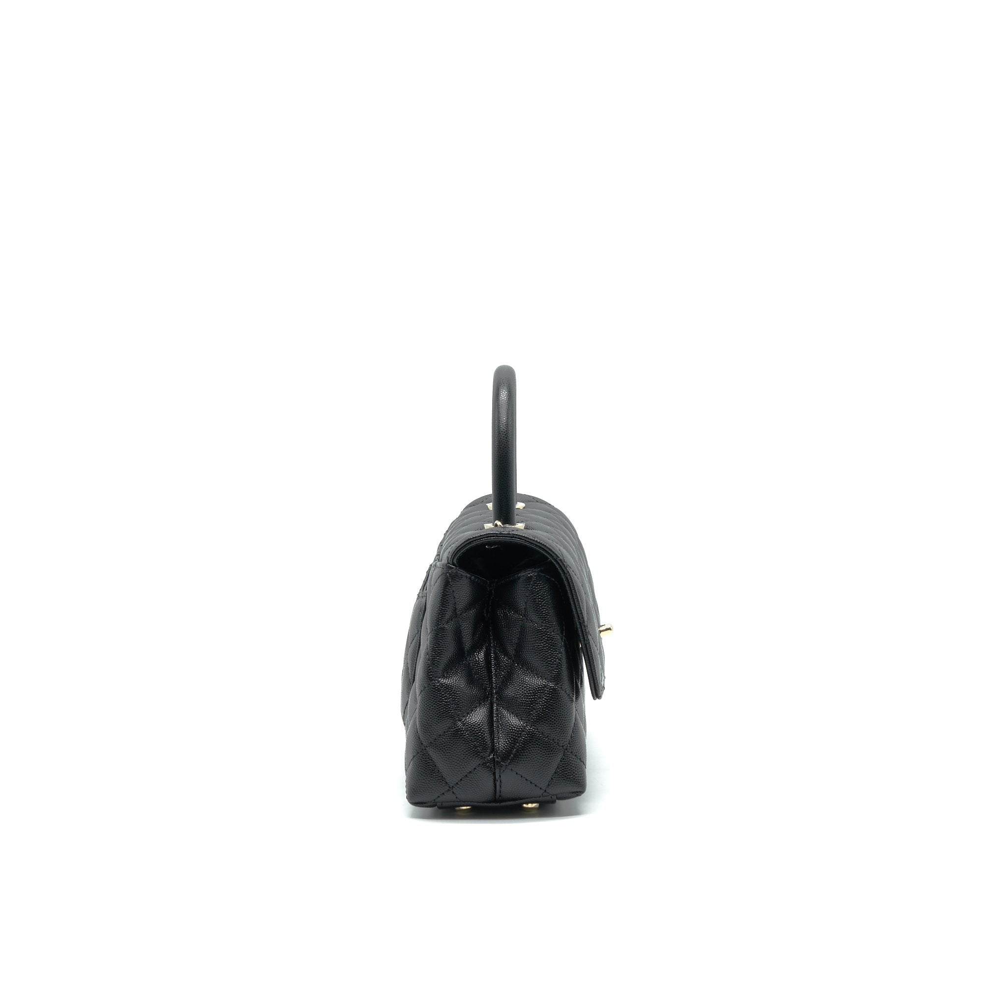 Chanel 21K Small Coco Handle 24cm Caviar Black L