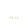 Chanel Camellia/Heart Earrings Crystal Light Gold Tone