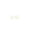 Chanel Giant Pearl Circle Earrings Pearl/Crystal Light Gold Tone
