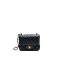 Chanel Mini Square Flap Bag Black Lambskin L
