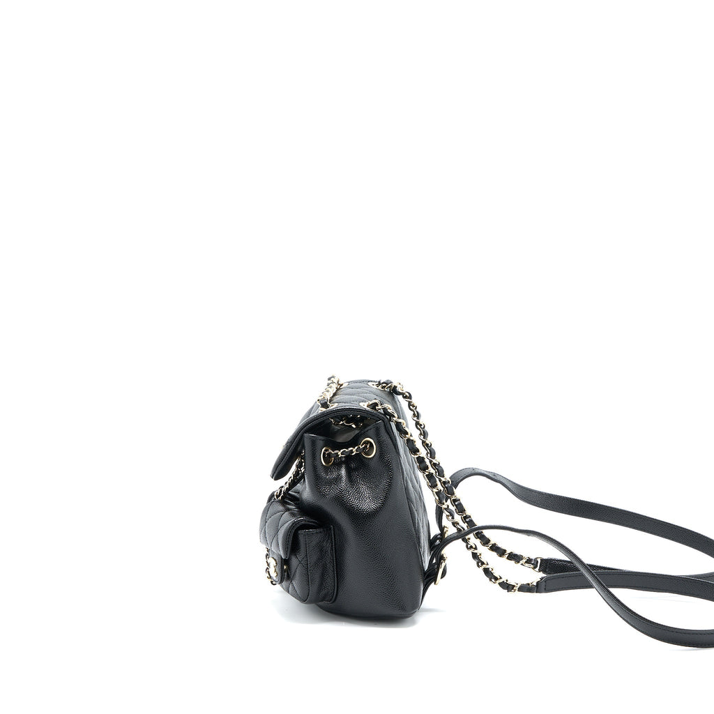 Chanel 23p Mini Triple Pack Backpack Caviar Black L (Microchip)