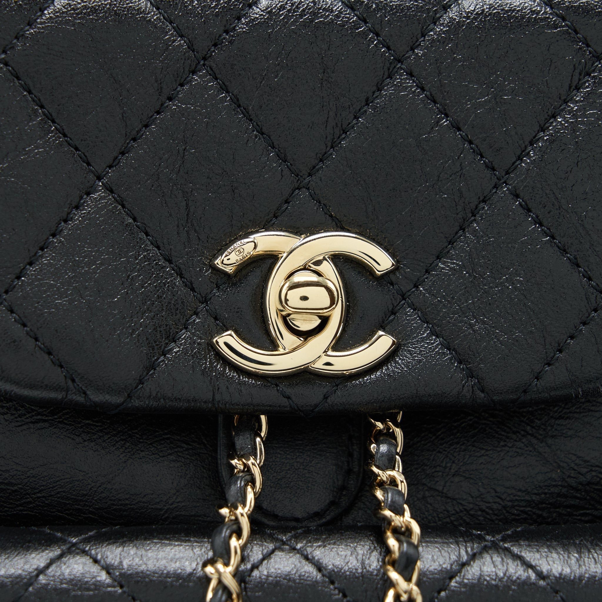 Chanel 22C Mini Duma Backpack Calfskin Black L