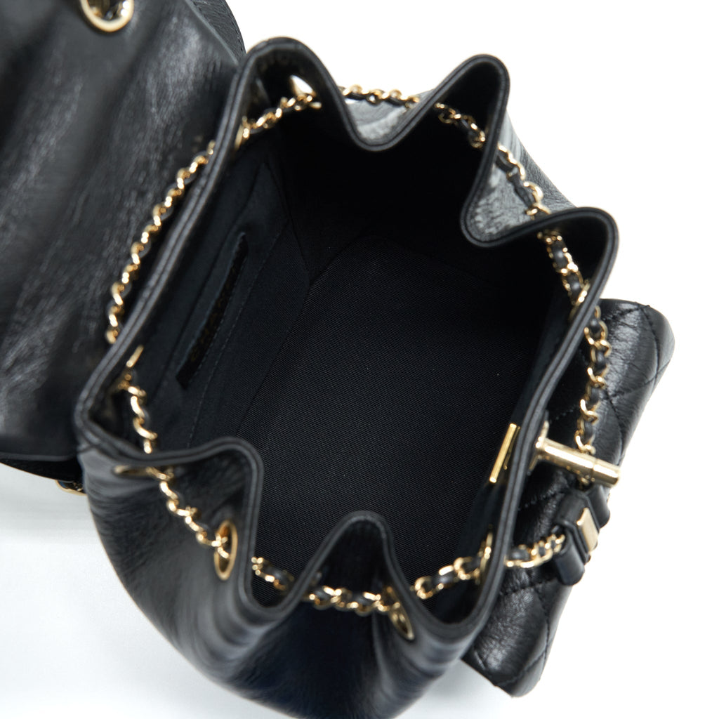 Chanel 22C Mini Duma Backpack Calfskin Black L
