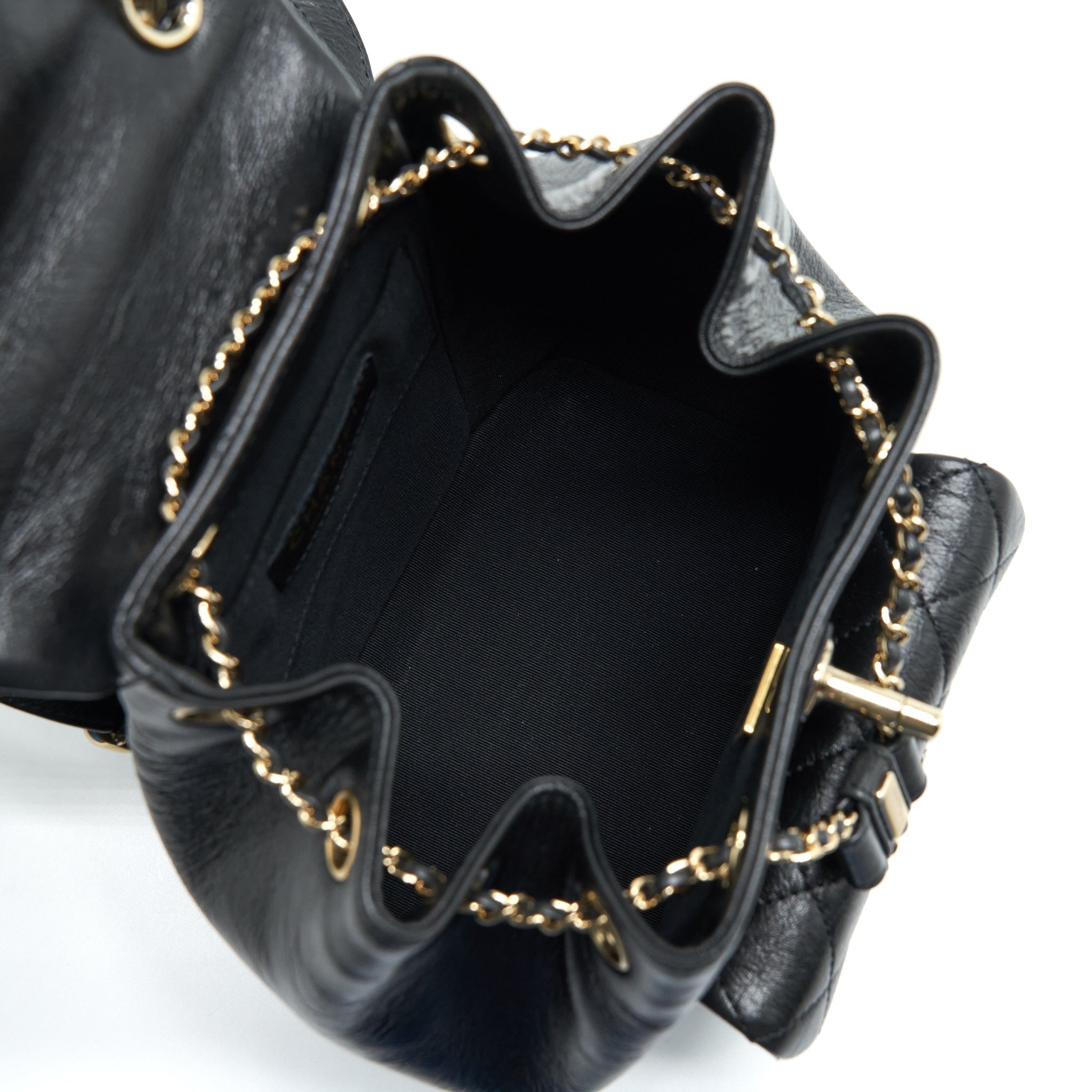 Chanel 22C Mini Duma Backpack Calfskin Black L