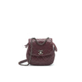 CHANEL Small Flap Bag With Chain Burgundy