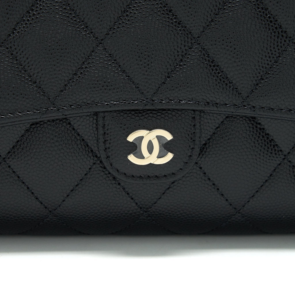 Chanel 3 In 1 Wallet On Chain Black Caviar L