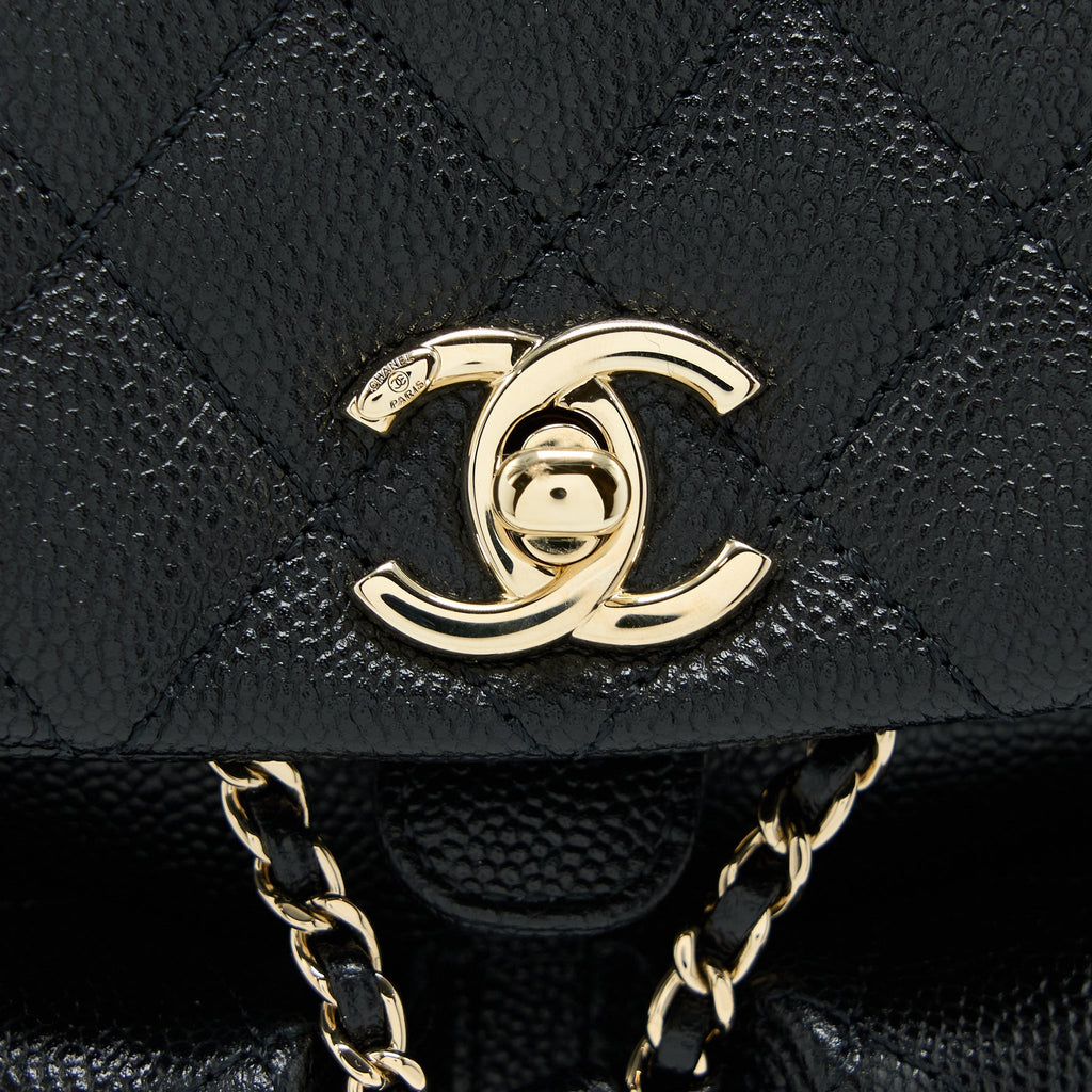 Chanel 23p Mini Triple Pack Backpack Caviar Black L (Microchip)