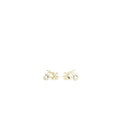 Chanel 22S CC Logo Flower Earrings Crystal Light Gold Tone