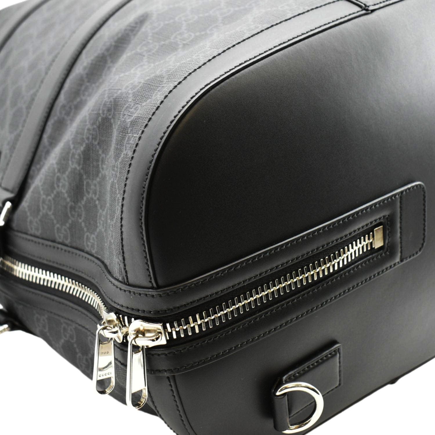 GUCCI Large Carry-On Soft GG Supreme Canvas  Duffle Bag Black 478323