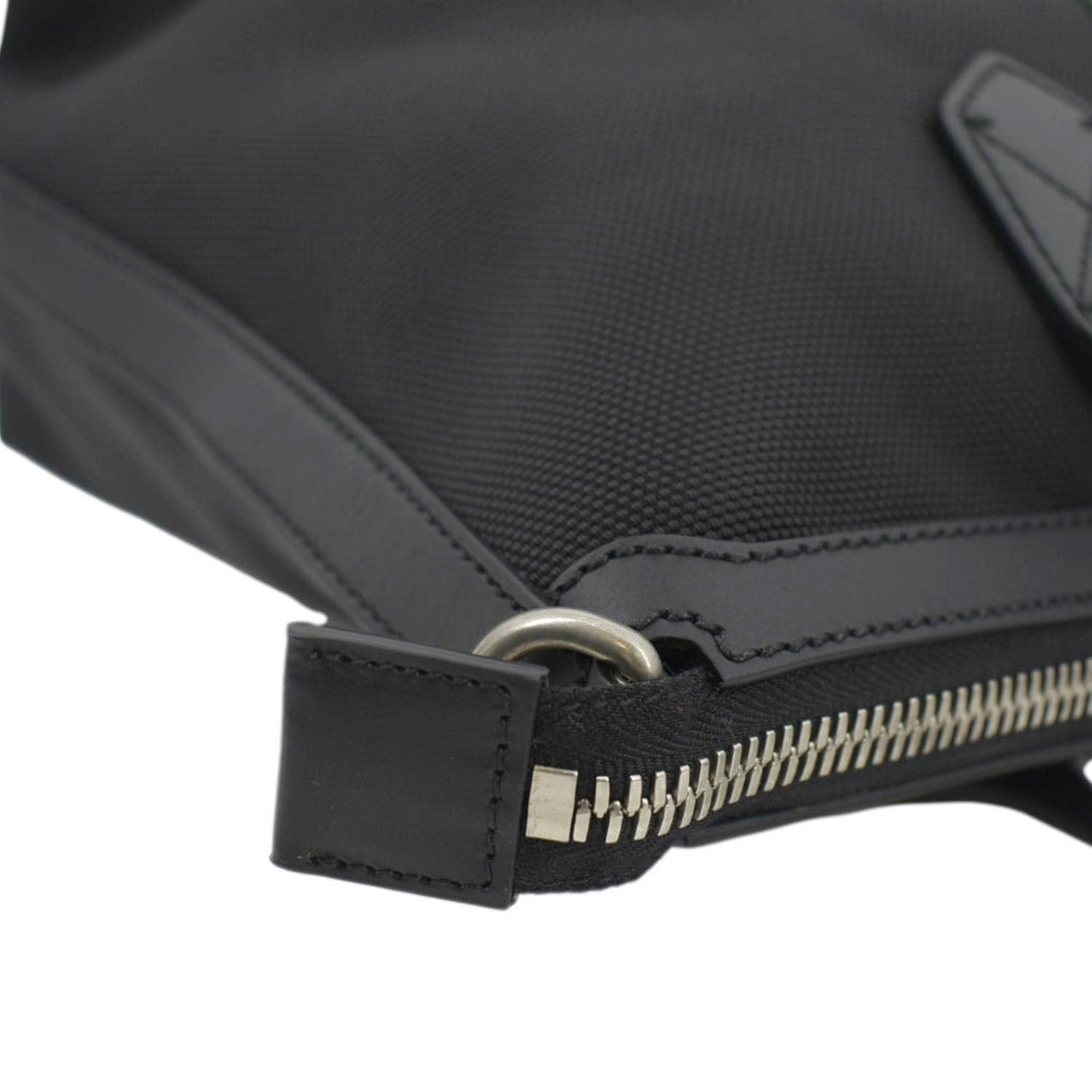 GUCCI Nylon Web Top Handle Shoulder Bag Black 630923