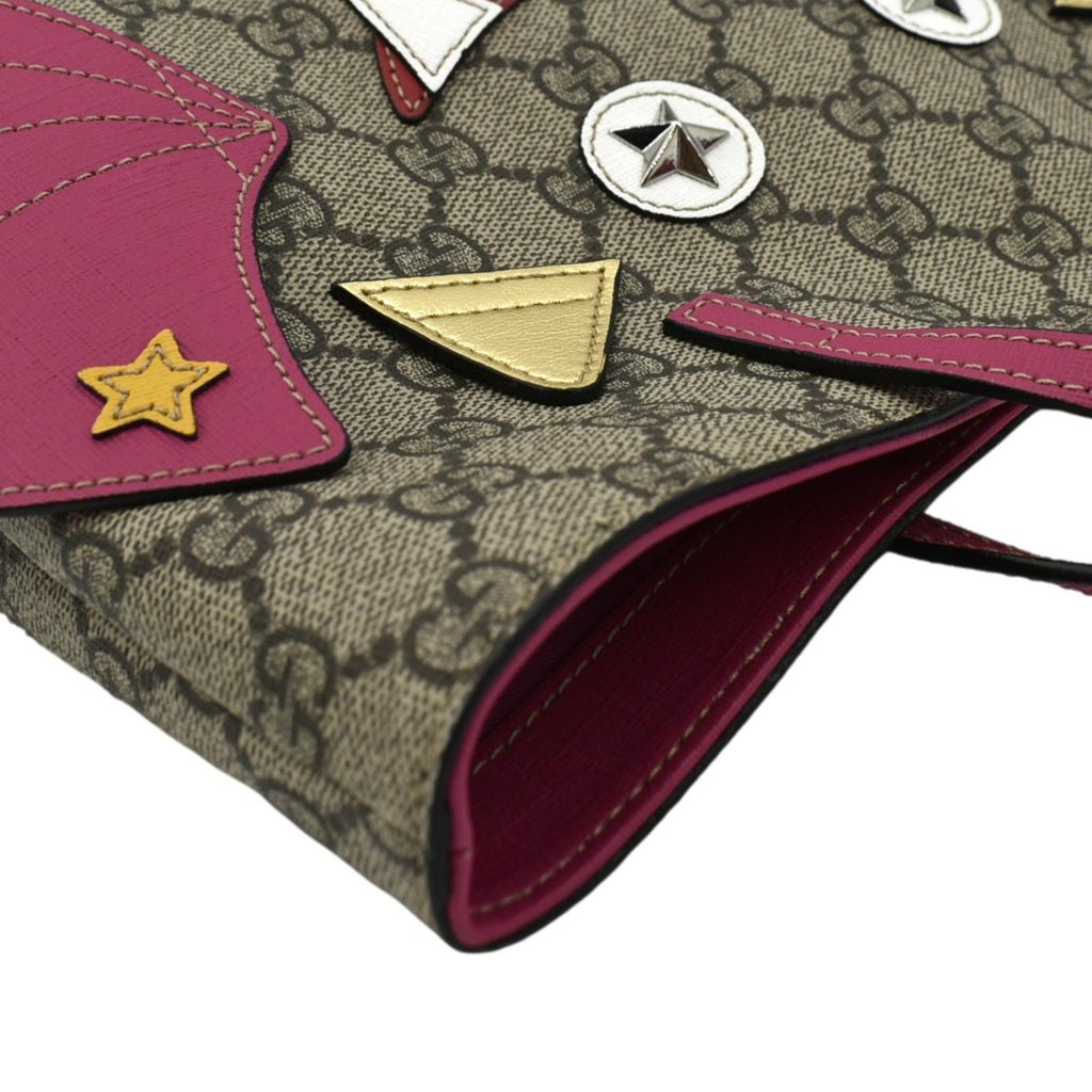 GUCCI Kids Bat  Canvas Tote Bag Pink 525522