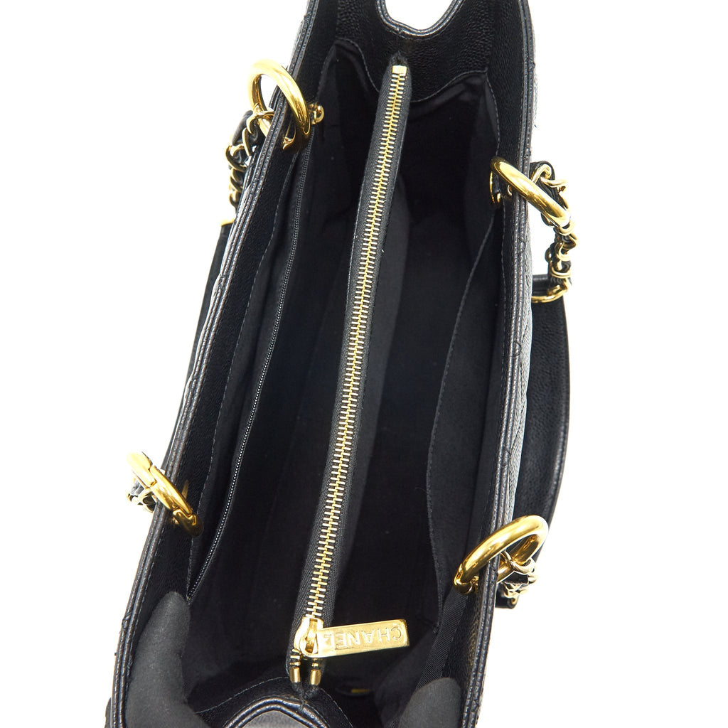 CHANEL CAVIAR GRAND SHOPPING TOTE GST BLACK