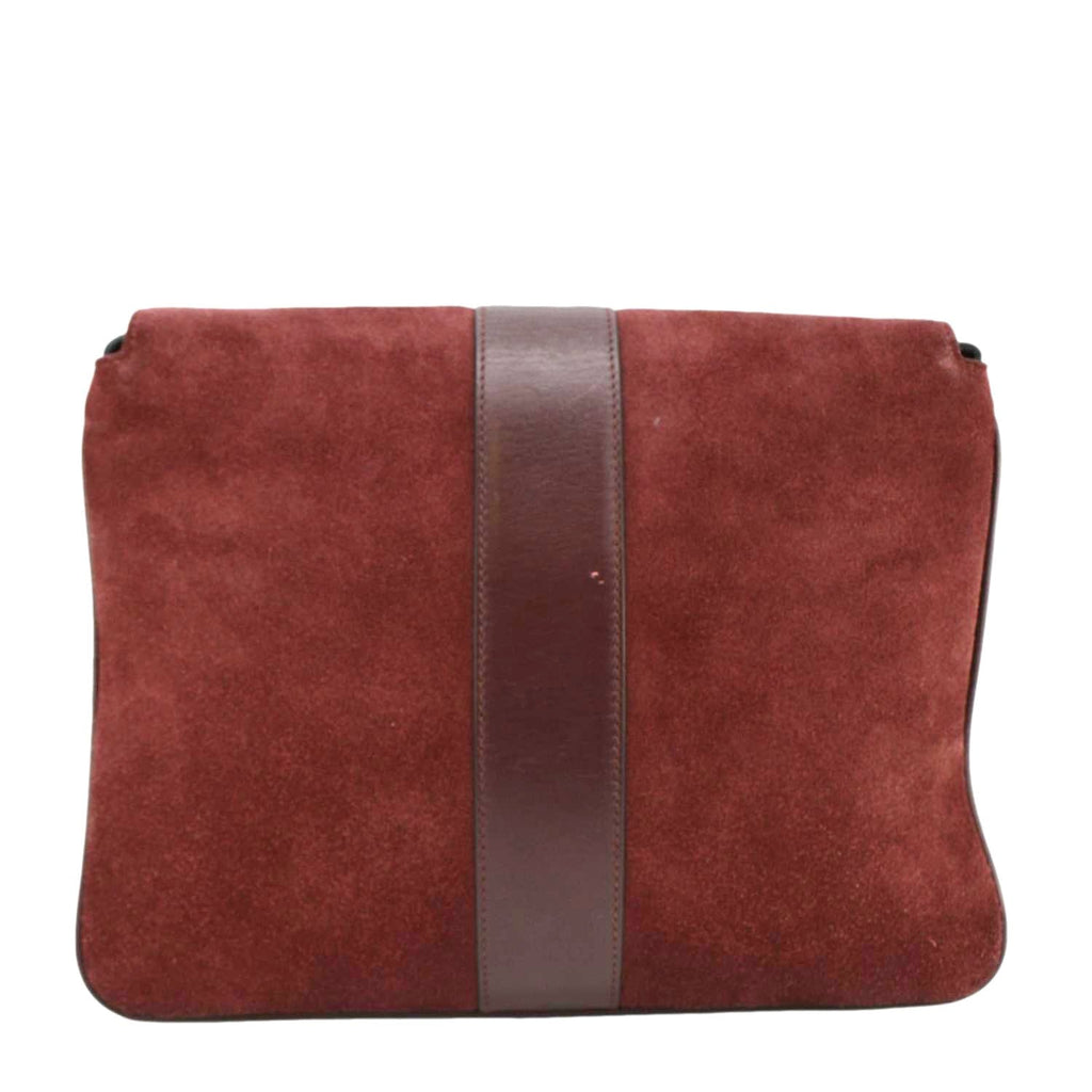 GUCCI Arli Medium Suede Leather Crossbody Bag Red 550126