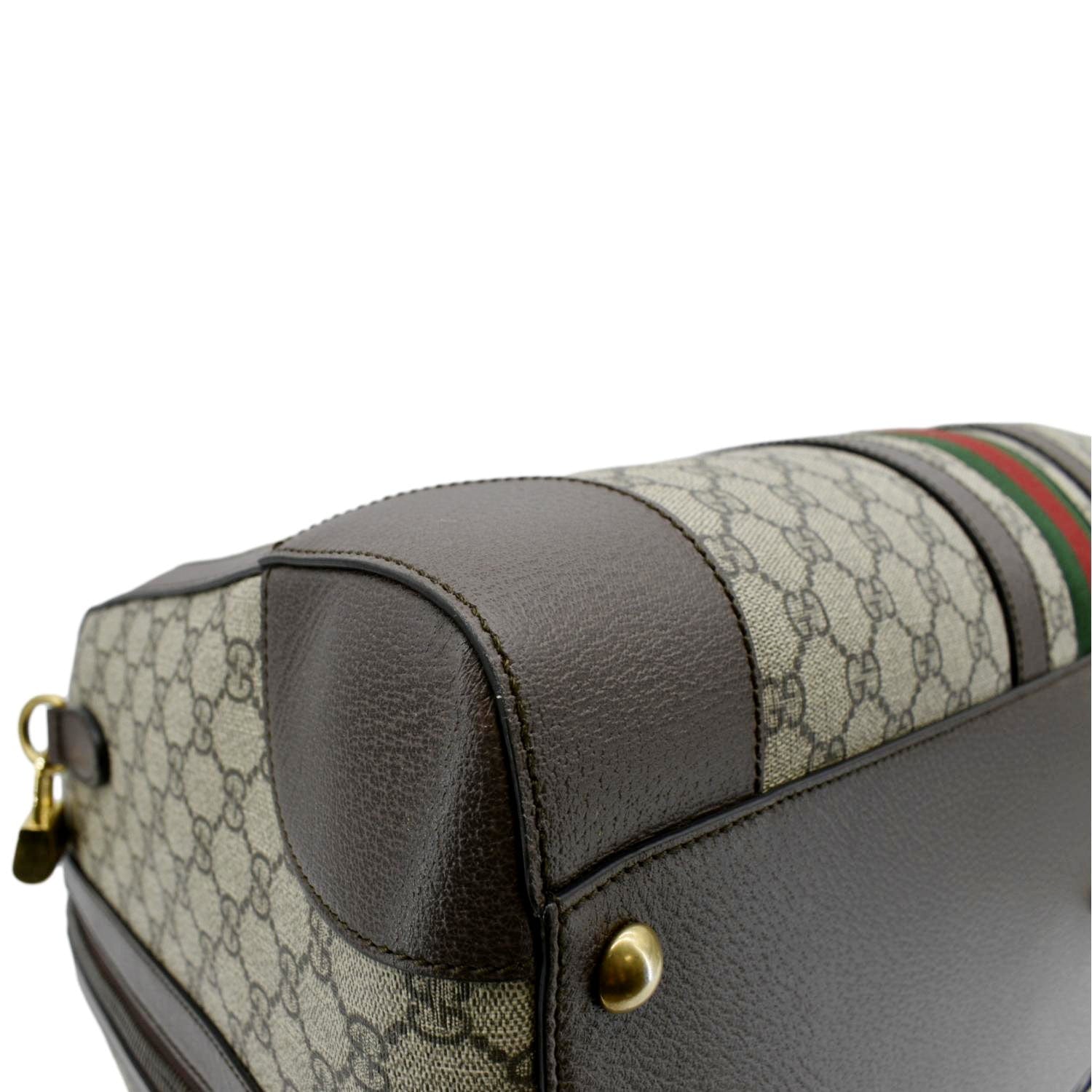 GUCCI Savoy Large GG Supreme Canvas Duffle Bag Beige 724612
