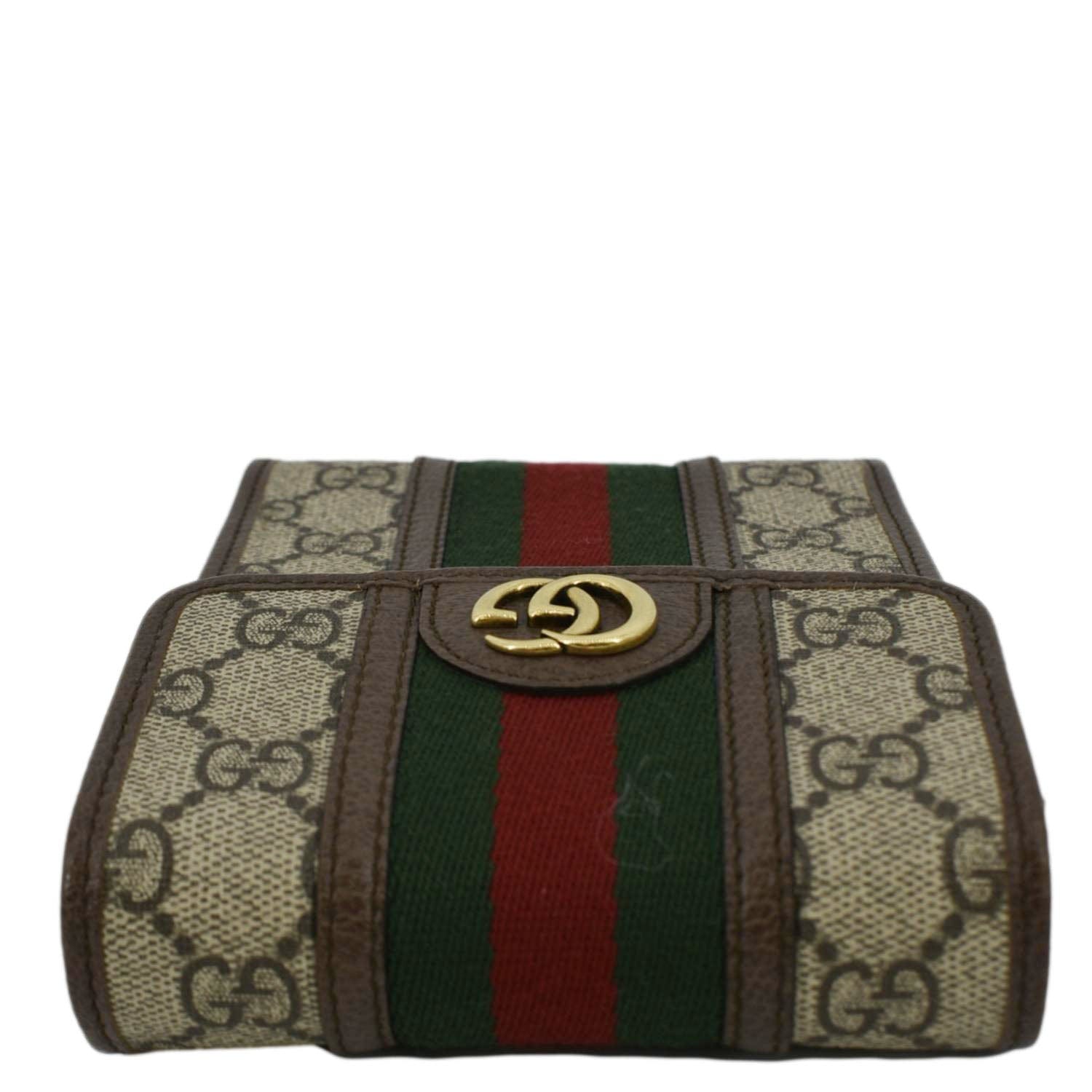 GUCCI Mini Ophidia New Acero GG Supreme Monogram Web Crossbody Bag Beige 625757