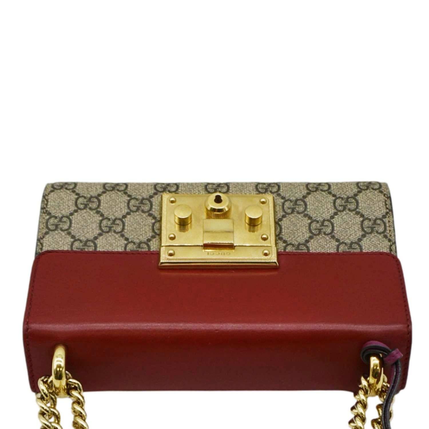 GUCCI Padlock Small GG Supreme Canvas Shoulder Bag Multicolor 409487