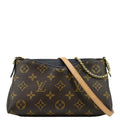 LOUIS VUITTON Pallas Monogram Canvas Clutch Crossbody Bag Navy Blue