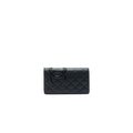 CHANEL Cambon Line Bifold Long Wallet Black