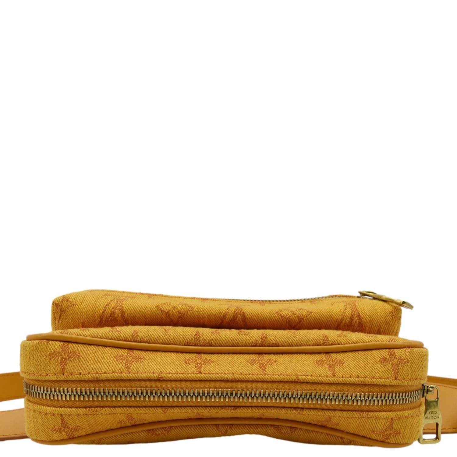 LOUIS VUITTON Outdoor Messenger Monogram Denim Belt Bag Orange