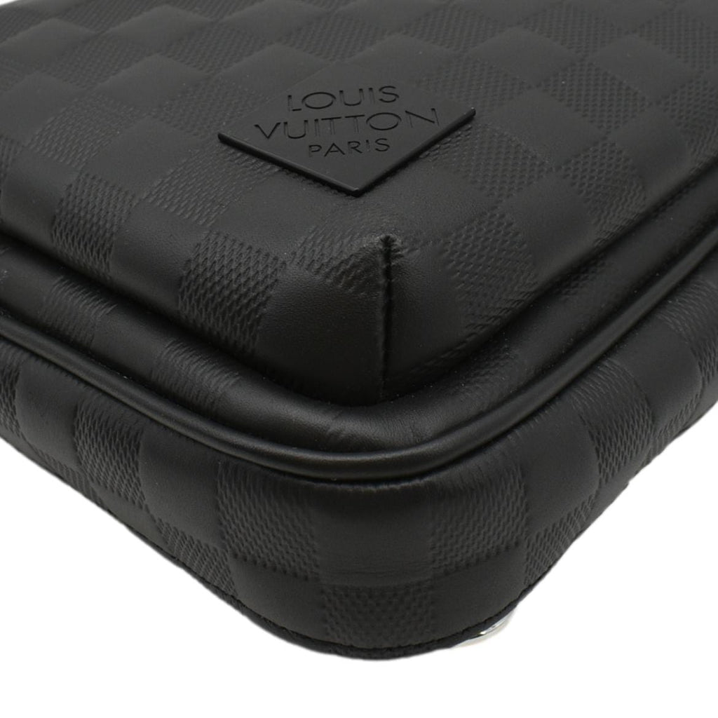 LOUIS VUITTON Avenue Sling Damier Infini Leather Backpack Bag Black