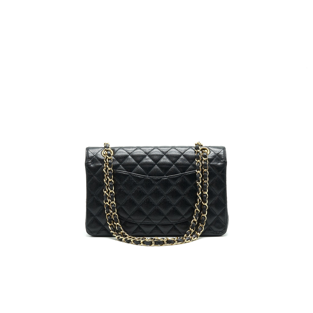 Chanel Medium Classic Double Flap Bag Caviar Black  Serial16