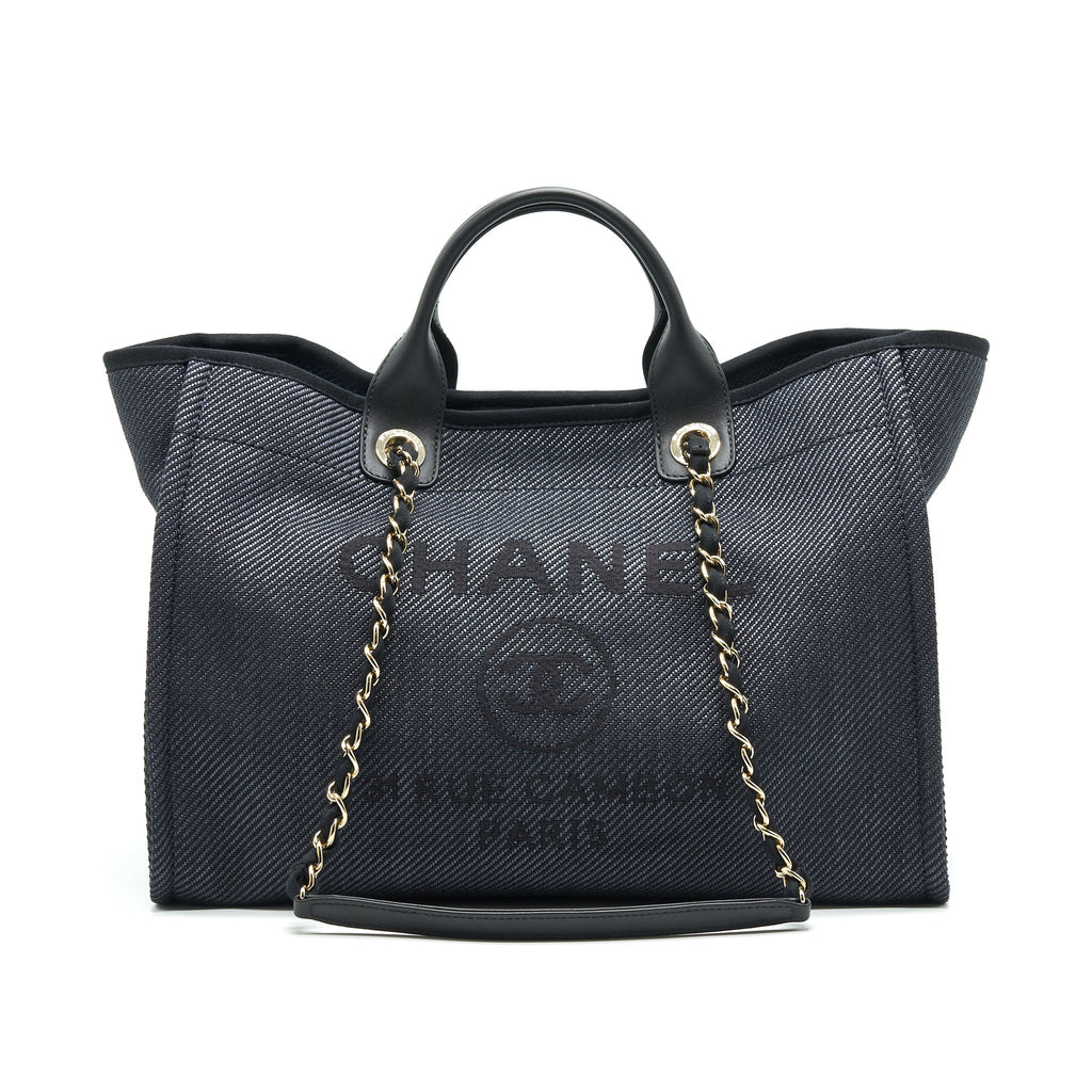 Chanel Medium Deauville Tote In Black